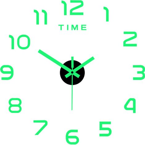 Wanduhr, Wandaufkleber, brillant