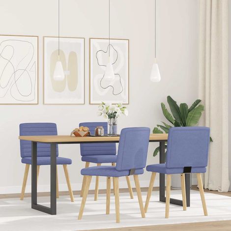 Maison Exclusive - Esszimmerstühle 4 Stk. Jeansblau Stoff