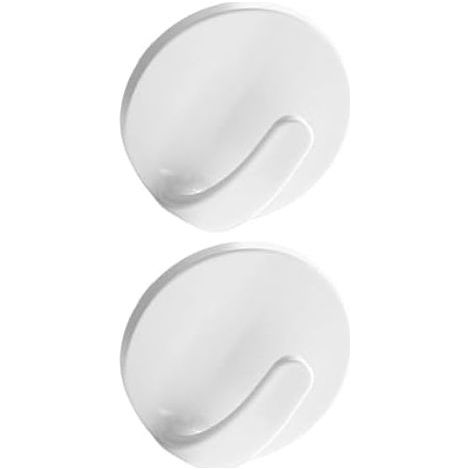 Powerful Magnetic Hooks for Refrigerator and Kitchen, Set of 2 Pieces in White ABS, Organize Utensils and Towels in Living Room or Bathroom - (1/5)