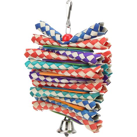 Piège à doigts en bambou, jouet à mâcher multifonctionnel en bambou pour perroquets, inséparables, pinsons, perruches, calopsittes et autres perroquets. (1/5)