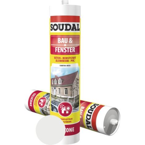 Soudal Bau-Silikon weiß 300 ml Dichtmaterialien