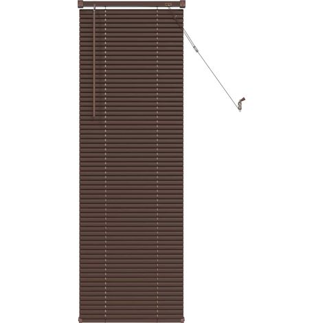 Maison Exclusive - Tenda Veneziana Marrone Scuro con Motivo 150 x 60 cm 25 mm PVC