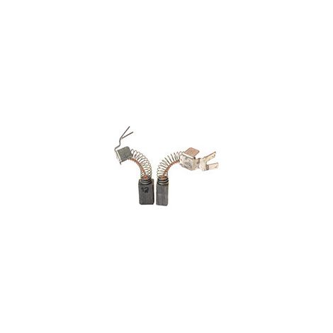 Set aus 2 anpassbaren Kohlen für Metabo. Abmessungen: 6,3 x 8 x 12 mm.