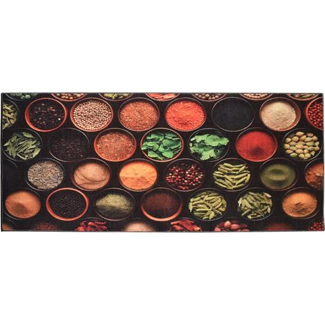 Tapis de cuisine Lavable 30° 130x200 jaune et verte LYN11 IMPNUM 16 (1/4)