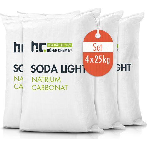 4x 25 kg Natriumcarbonat (Soda) leicht - technische Qualität