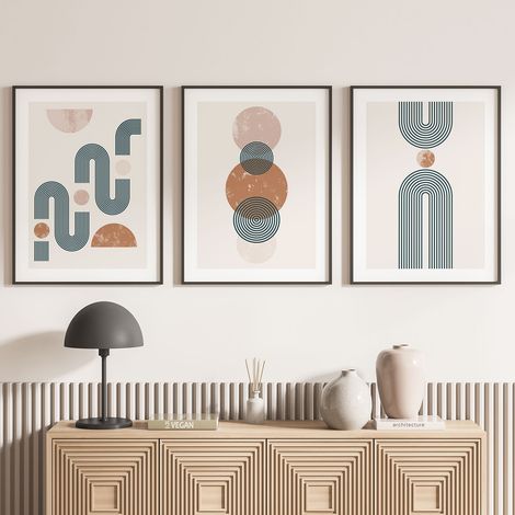 Lot de 3 Affiches / Posters Triptyque - Boho - 3 Affiches - 70x100 cm (Cadres non fournis) - Photo pleine page (1/5)