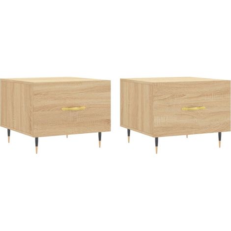 Maison Exclusive - Couchtische 2 Stk. Sonoma-Eiche 50x50x40 cm Ho
