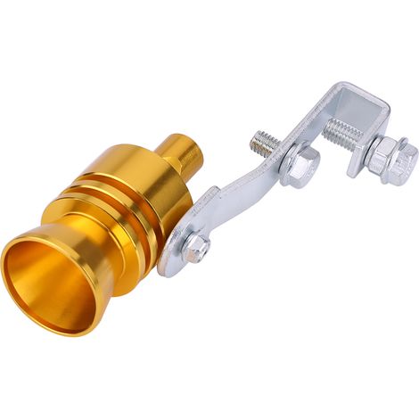 Silencieux d'échappement turbo doré pour voiture, sifflet, silencieux, simulateur de soupape de décharge automatique L (1/5)