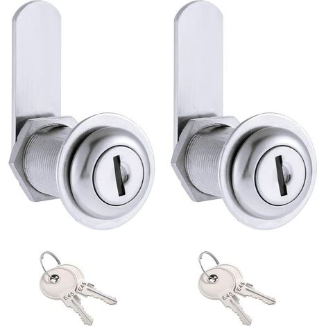 2pcs Mailbox Lock 1/8 inch (30mm) Security Mailbox Lock, Cabinet Door Locks, Furniture Lock Door Locks for Dresser with 4 Keys (1/5)