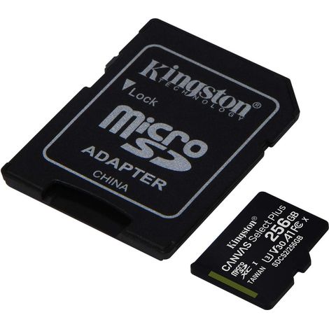 Kingston micro sd 256gb class10 uhs-i 80mb/s+ sdcs2/256gb (1/3)