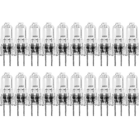 Packung mit 20 G4-Halogenlampen, 20 W, 12 V, 2-polig, klar, für Herdbeleuchtung, Signa-Yuhao (1/5)