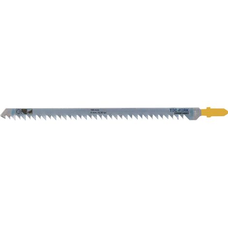 TECWERK Stichsägeblatt Gesamt-L.180mm Zahnt.4mm S.1,27mm HCS 5 St./Karte TECWERK