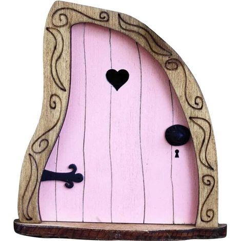 Porte Lutin d'édition en Bois, fée, fée Jardin, Porte Miniature, Accessoire pour Le Jardin, décoration Jardin féerique 3D, Porte, Arbres, Cour-4pc