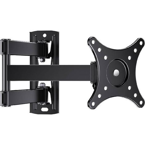 Supporto a parete per TV da 14 a 43 pollici - supporto TV girevole con estensione massima di 44 cm, per schermi piatti LED, LCD e OLED, max. 18 kg
