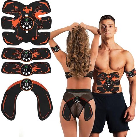 Ceinture de fitness, stimulateur musculaire abdominal Ceinture de mise en forme électronique pour tout le corps pour les muscles/bras/fesses abdominaux Équipement de fitness à domicile Convient pour l