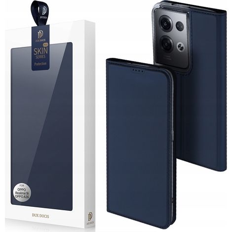 Dux Ducis Skin Pro Custodia per Oppo Reno 8 Pro con portafoglio a libro, porta carte e supporto, colore blu (1/5)