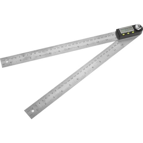 rapporteur d'angle numérique 0-300 mm en acier inoxydable avec règle à onglet pour le travail du bois (1/5)