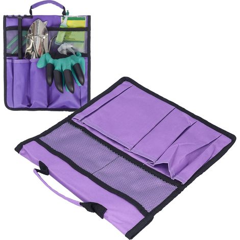 Sac de rangement pour chariot à outils de jardin, sac de rangement pour outils à plateau, violet (1/5)