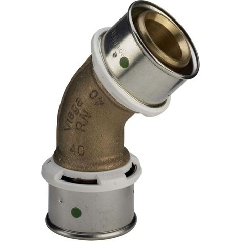Viega Accouplement Viega Sanfix-P 575083 50 mm, 45 degrés, avec SC-Contur, bronze