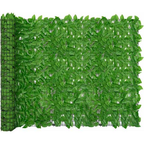 vidaXL Valla de privacidad de balcón de hojas verde 300x150 cm (1/2)