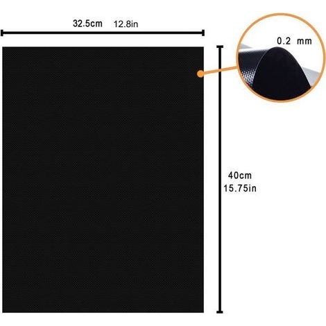 Tapis de cuisson pour barbecue - Lot de 6, antiadhésifs, réutilisables - Conviennent aux barbecues électriques, à gaz et à charbon (1/5)