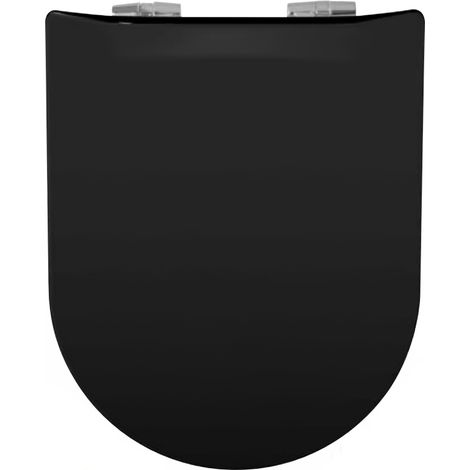 Abattant WC Wood Slim Soft black mat - descente assistée - déclipsable - Olfa (1/5)