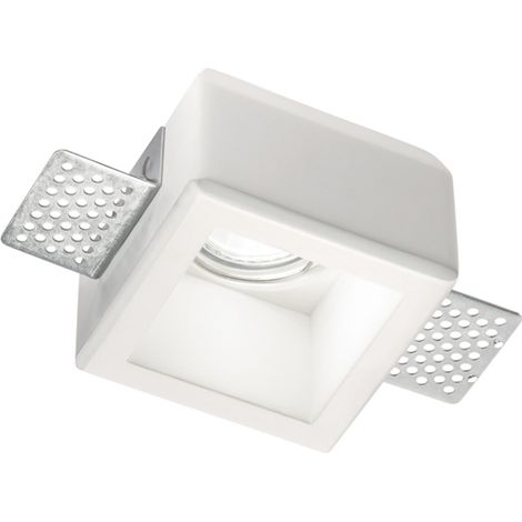 Faretto Incasso Moderno Samba Square Gesso Bianco 1 Luce Gu10 D55Cm (1/2)