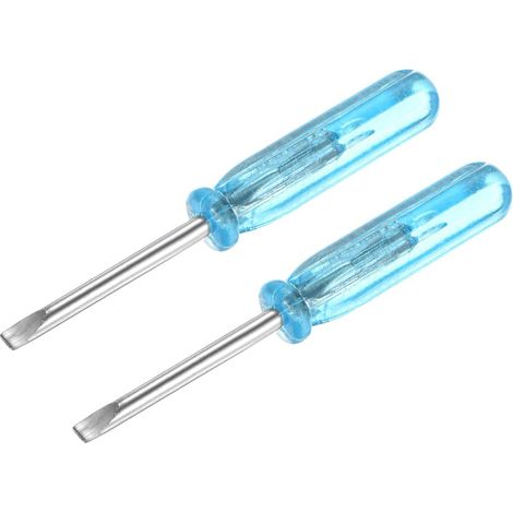 Tournevis plat  precision Mini tournevis à fente, tête plate de 2,0 mm, longueur de 65 mm pour la réparation de petits appareils  2 pièces