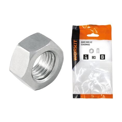 DADO ESAGONALE INOX A2 SELF WORKIT