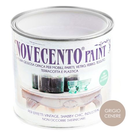 Novecento Paint Tinta Pastello 500ml Grigio Cenere