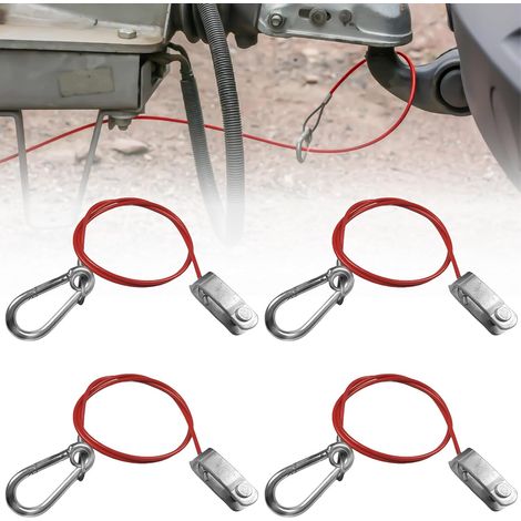 Câble de remorquage à fourche, câble de remorquage de 1 m, câble de remorquage pour voiture, câble de frein de remorque, accessoires pour tous types de remorques freinées (1/5)