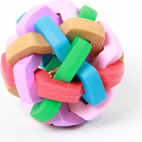 Jouet pour chien et chiot coloré et doux avec clochette à l'intérieur, jouet interactif pour animaux de compagnie, grand (1/5)