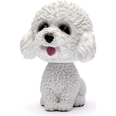 Chien décoratif à tête qui hoche, fait main écologique, pour voiture, déco amusante pour tableau de bord (1/5)