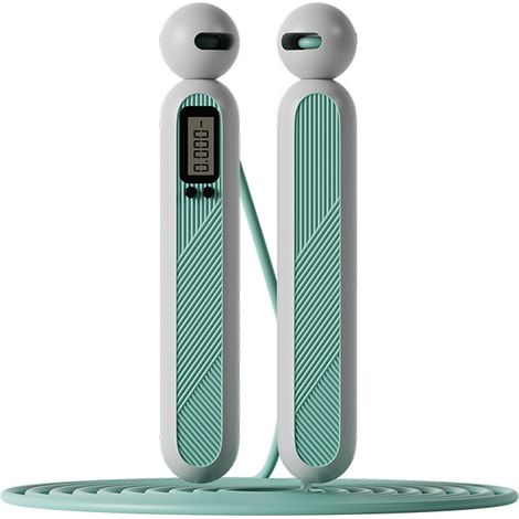 Corde à sauter avec compteur - pour femmes, hommes et adultes, réglable, sans fil, pour le fitness (1/5)