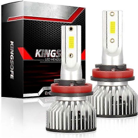 Ampoules LED H1, température de couleur 6000K compatible avec les phares de voiture et de moto, ampoules halogènes et xénon remplaçables (paquet de 2). (1/5)