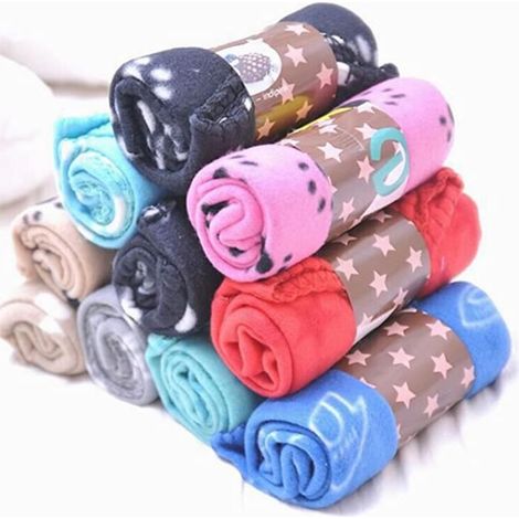 Couverture, Lot De 6 Couvertures Chaudes En Polaire Double Couche Pour Animaux De Compagnie 70 X 60 Cm (Multicolore) (1/4)