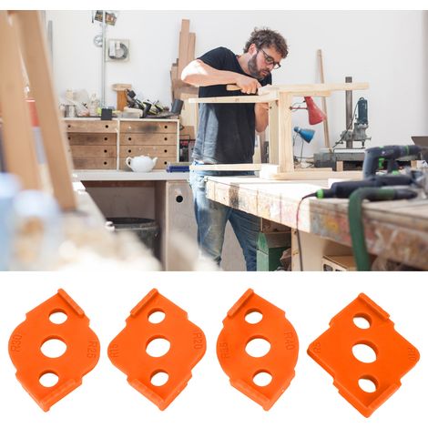 Schnellpositionierer für halbrunde Ecken in der Holzbearbeitung, 4 Stück, Schnellpositionierer für R-förmige Eckenrundungsmaschine (orange) (1/5)