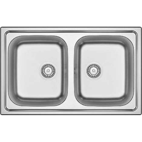 LAVELLO INCASSO IN ACCIAIO MOD. LS05 80x50 CM cm. 80 x 50