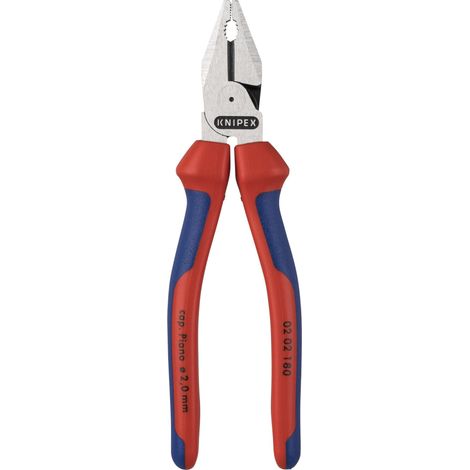 KNIPEX 02 02 180 Pinza universale tipo forte con manici comfort atramentata nera 180 mm