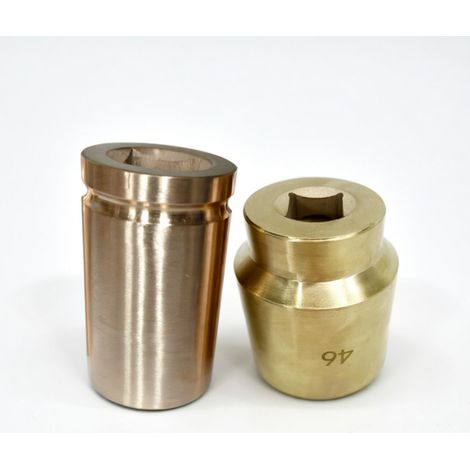Bussola antiscintilla 34 mm 1 pollice quadro bronzo all'alluminio (1/5)