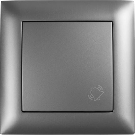 Toolight Doorbell Push Button With Frame Oste Jnh008-w Grey (1/5)