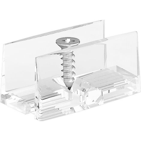 Slid'Up By Mantion – Guide bas réglable pour porte en verre 8 à 12 mm – Adapté systèmes coulissants SLID'UP 190 – Fixation au sol avec vis incluses