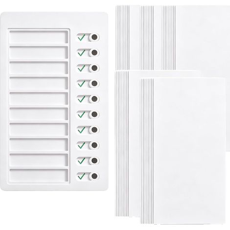 Memo-Kunststofftafel,Notizbrett für tägliche, mit Blank Papier für Aufgabe (1/2)