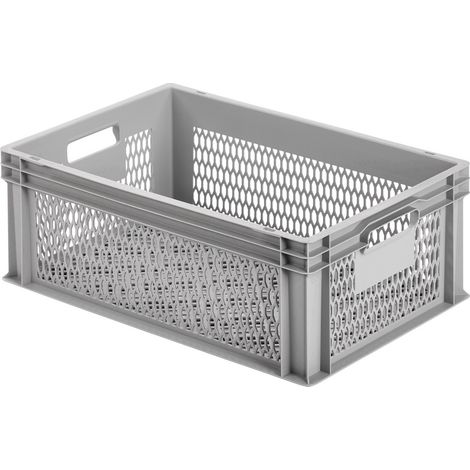 Alutec 75060  Kunststoffbox  vergittert (B x H x T) 600 x 220 x 400 mm Grau 1 St.