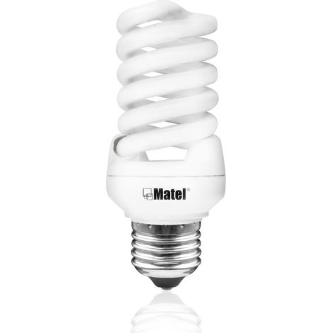 Lampadina matel spirale micro e27 11w a luce fredda a basso consumo