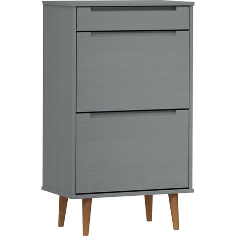 Scarpiera scarpiera mobile portaoggetti ingresso corridoio soggiorno 59,5 x 35 x 103 cm legno di pino grigio 020021897