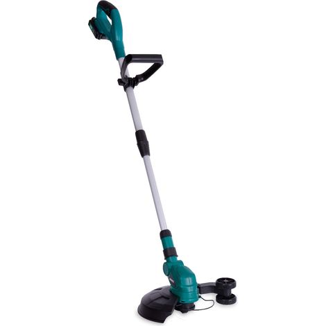 VONROC Desbrozadora 20V - VPower 20V - Incluye batería de 2.0Ah y cargador - 250mm - Bobina de cable doble (2x4m) - Mango telescópico (1/5)