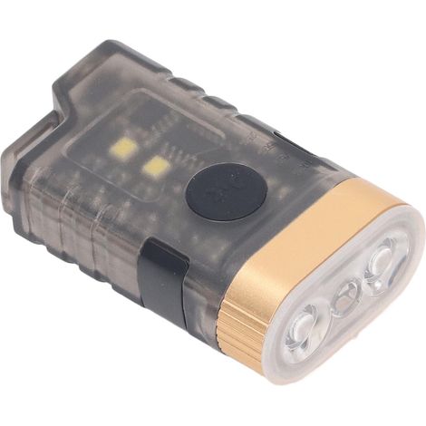 Mini-LED-Taschenlampe, 1500 lm, starker Magnetfuß, IPX5 wasserdicht, 500 mAh Akku, wiederaufladbar, mit 365 nm UV-Lampe, Schlüsselanhänger-Taschenlampe für Warnhinweise im Freien (1/5)