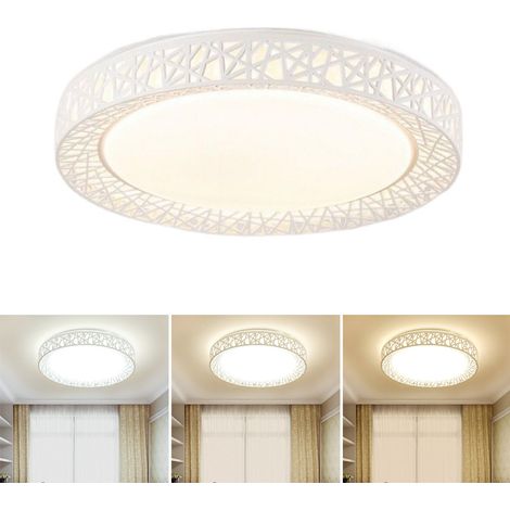 Plafonnier LED à encastrer de 27 cm – 24 W moderne proche des plafonniers, plafonnier à profil bas, 3 couleurs de lumière réglables (3000 K-6000 K) (1/5)