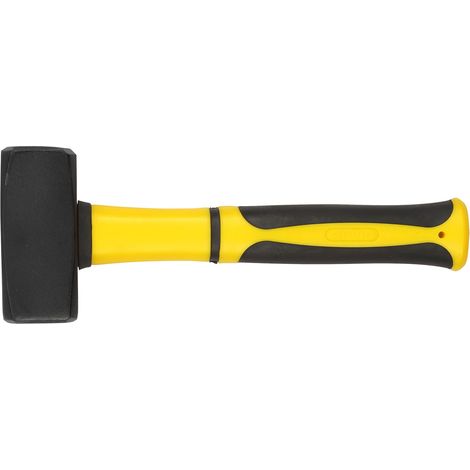Rhino 18212 - Mazzuola da 1 kg con manico infrangibile (trimateriale), peso 1 kg, alta qualità, strumento per colpire o percussione utilizzato dai muratori (1/5)